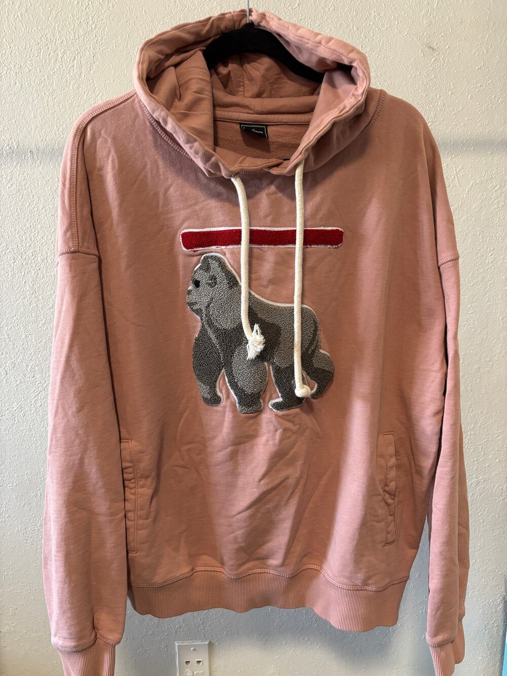 Rawgear Mens Hoodie Gorilla Pink Size Large